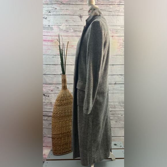 Glamorous TALL Longline Coat in Herringbone Size 4 Tall - Picture 7 of 12